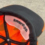 Vintage Blaze Orange Camo Trucker Hat – 90s Style