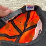 Vintage Blaze Orange Camo Trucker Hat – 90s Style