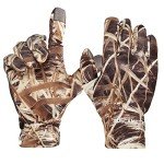 AUSCAMOTEK Men's Duck Hunting Camo Touchscreen Gloves