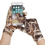 AUSCAMOTEK Men's Duck Hunting Camo Touchscreen Gloves