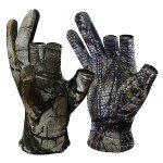 Camo Fingerless Hunting Gloves for Men & Women
