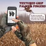 Camo Fingerless Hunting Gloves for Men & Women