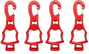 Seibertron Glove Clips for Hunters - 4 Pack Red