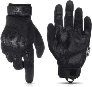 Tactical Hard Knuckle Gloves with Touchscreen – Black