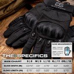 Tactical Hard Knuckle Gloves with Touchscreen – Black