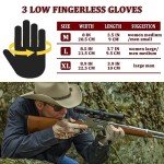 Camo Fingerless Hunting Gloves for Men & Women