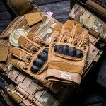 Tactical Hard Knuckle Gloves with Touchscreen – Black