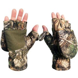 Favuit Camo Fingerless Hunting Gloves for Outdoors