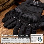 Tactical Hard Knuckle Gloves with Touchscreen – Black
