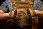 Tactical Hard Knuckle Gloves with Touchscreen - Gray
