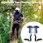 Adjustable Tree Climbing Spikes with Safety Belt