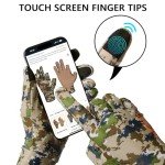 BASSDASH Men’s Lightweight Camo Hunting Gloves