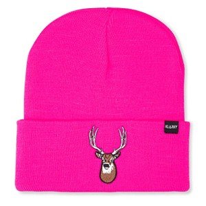 Klarny Blaze Orange Deer Beanie for All Ages