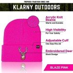 Klarny Blaze Orange Deer Beanie for All Ages