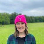 Klarny Blaze Orange Deer Beanie for All Ages