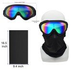 4-Pack Off-Road Goggles with Breathable Bandanas