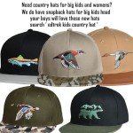 EDTREK Elite Youth Camo and Blaze Orange Hat