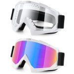 SINGARO 2-Pack Windproof Dirt Bike Goggles
