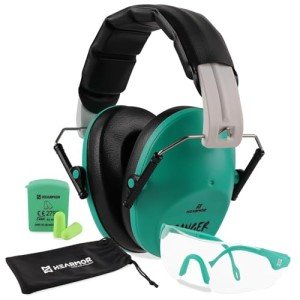 HEARMOR Teal 3-in-1 Shooting Ear and Eye Safety Set