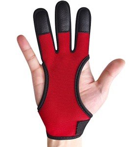 ChinFun Three Finger Leather Archery Shooting Gloves