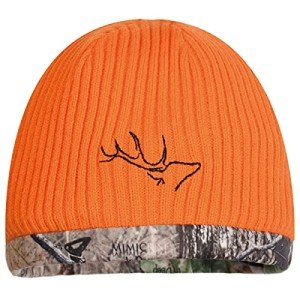 Waterproof Windproof Camo Beanie - Blaze Orange