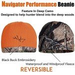 Waterproof Windproof Camo Beanie - Blaze Orange