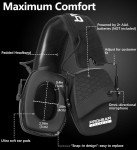 Bluetooth Noise-Canceling Earmuffs for Hunting - 2 Pack