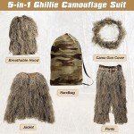 5-in-1 3D Camouflage Ghillie Suit for Hunting