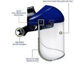 Clear Full Face Safety Faceshield - Impact Resistant