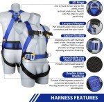 Full Body Safety Harness Fall Protection Kit
