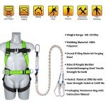 Safety Harness with Shock Absorbing Lanyard