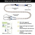 Safety Harness with Shock Absorbing Lanyard