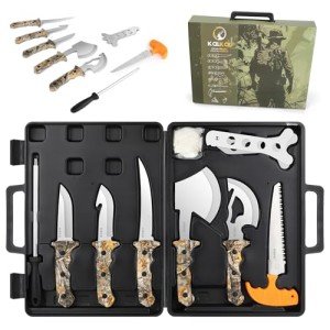 Kalkal 8-Piece Hunting Knife Set for Field Dressing