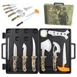 Kalkal 8-Piece Hunting Knife Set for Field Dressing