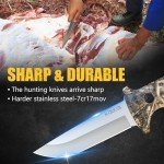 Kalkal 8-Piece Hunting Knife Set for Field Dressing