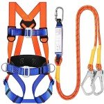 Full Body Safety Harness with Shock Absorbing Lanyard