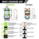 Safety Harness with Shock Absorbing Lanyard