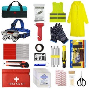 Car Emergency Roadside Safety Kit with Vest