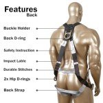 KSEIBI Fall Protection Safety Harness Kit with D-Rings