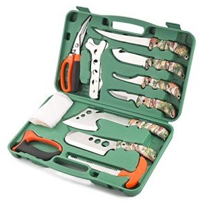 KNINE OUTDOORS 12-Piece Deer Hunting Knife Set