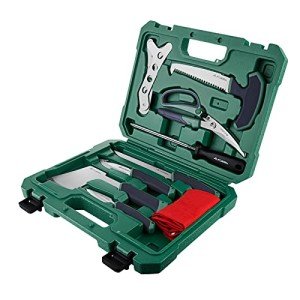 10-Piece Hunting Dressing Kit with Skinning Knife