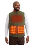 ORORO Men's Heated Vest with Battery Pack - Green