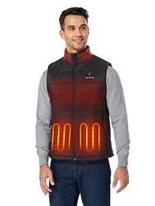 ORORO Men's Heated Vest with Battery Pack - Black