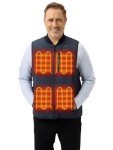 Men’s Heated Vest with Dual Control & 5 Zones