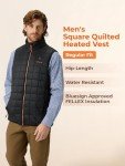 ORORO Men's Heated Quilted Vest - Lightweight Black