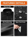 ORORO Men's Heated Softshell Vest - Black, Large