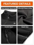 ORORO Men's Battery Heated Fleece Vest - Black XL