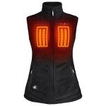 Women's Heated Fleece Vest - ActionHeat 5V Black