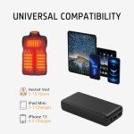 20000mAh Power Bank for Heated Vests & Jackets