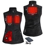 Women's Heated Fleece Vest - ActionHeat 5V Black